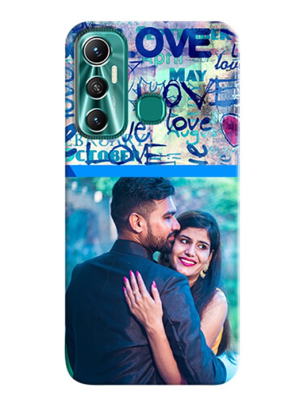 Custom Infinix Hot 11 Mobile Covers Online: Colorful Love Design