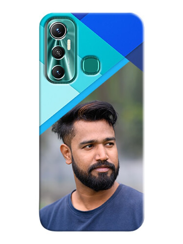 Custom Infinix Hot 11 Phone Cases Online: Blue Abstract Cover Design