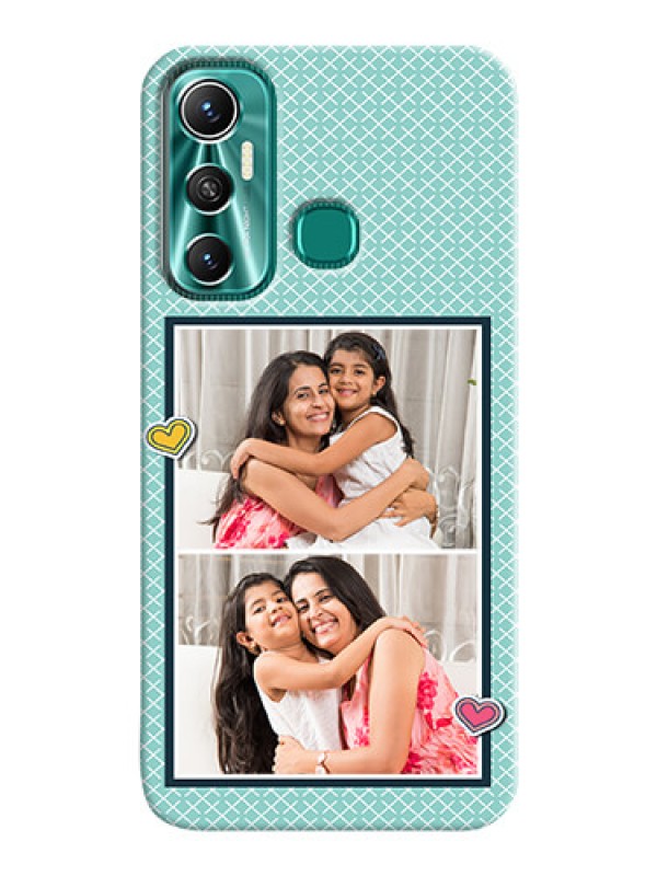 Custom Infinix Hot 11 Custom Phone Cases: 2 Image Holder with Pattern Design