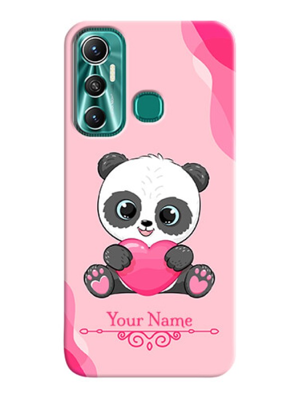 Custom Infinix Hot 11 Mobile Back Covers: Cute Panda Design