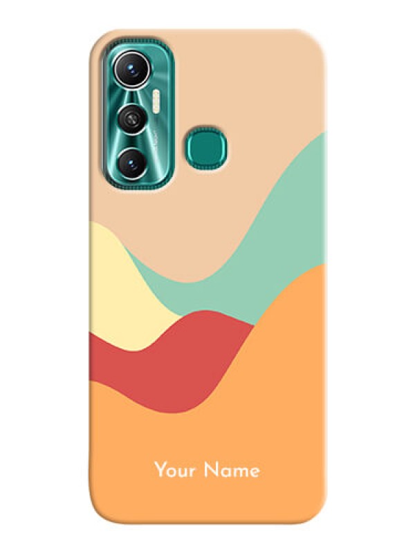 Custom Infinix Hot 11 Custom Mobile Case with Ocean Waves Multi-colour Design
