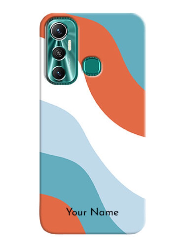 Custom Infinix Hot 11 Mobile Back Covers: coloured Waves Design