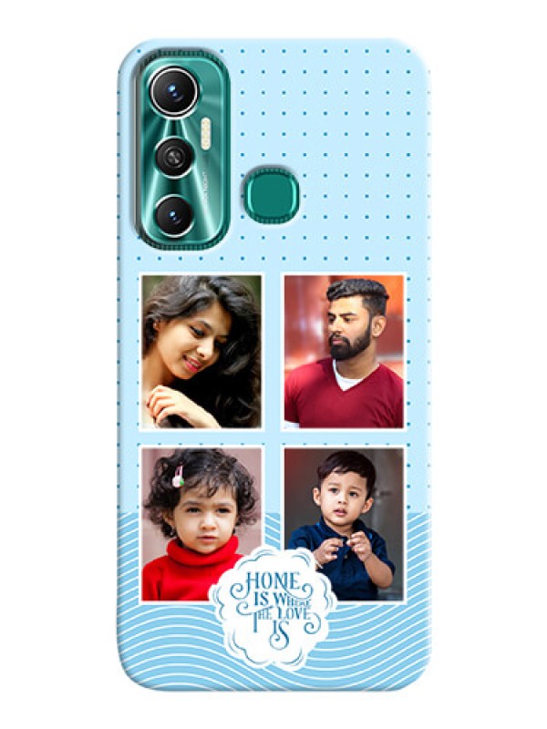 Custom Infinix Hot 11 Custom Phone Covers: Cute love quote with 4 pic upload Design