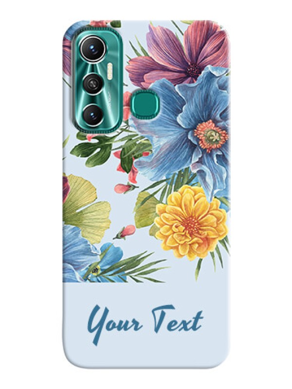 Custom Infinix Hot 11 Custom Phone Cases: Stunning Watercolored Flowers Painting Design