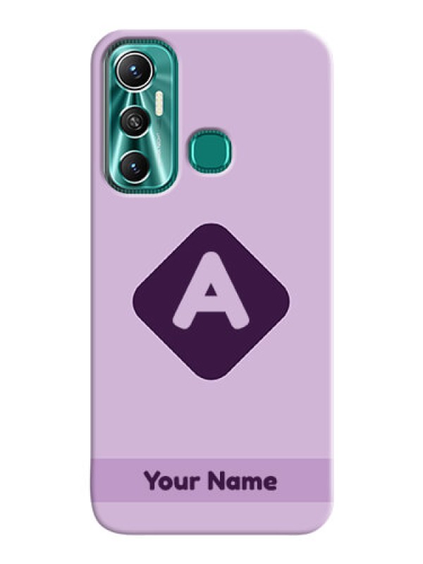 Custom Infinix Hot 11 Custom Mobile Case with Custom Letter in curved badge Design