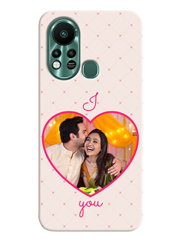 Custom Infinix Hot 11s Personalized Mobile Covers: Heart Shape Design