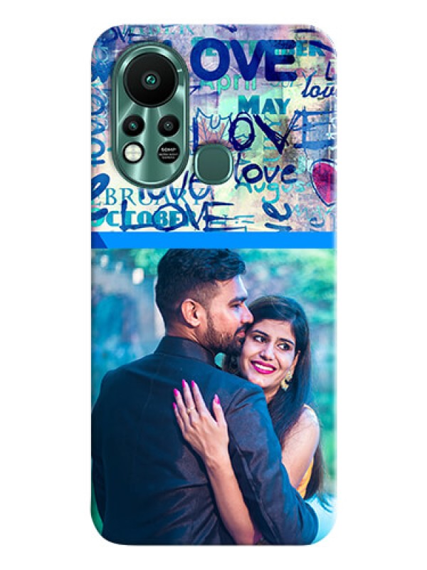 Custom Infinix Hot 11s Mobile Covers Online: Colorful Love Design
