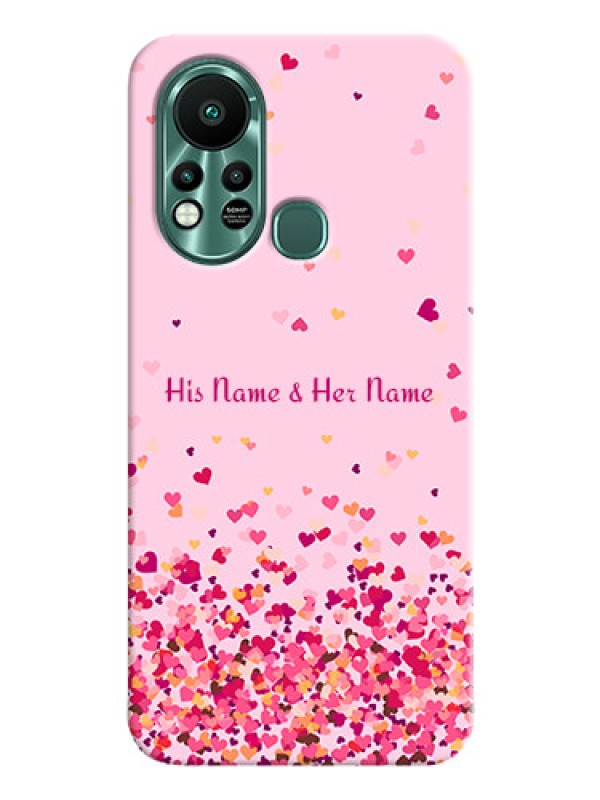 Custom Infinix Hot 11s Phone Back Covers: Floating Hearts Design