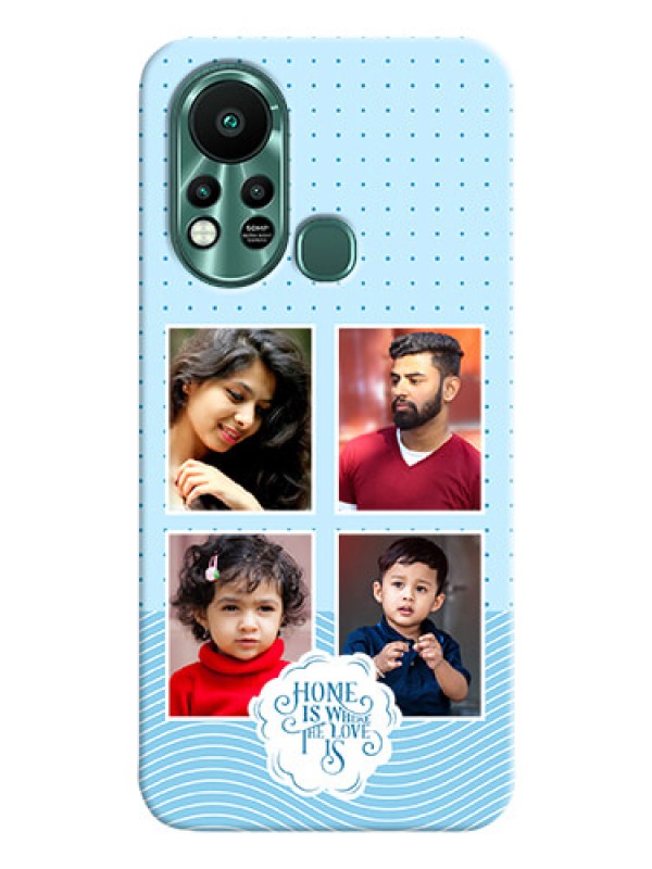 Custom Infinix Hot 11s Custom Phone Covers: Cute love quote with 4 pic upload Design