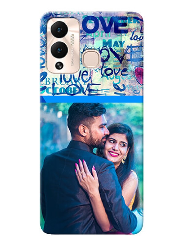 Custom Infinix Hot 12 Play Mobile Covers Online: Colorful Love Design