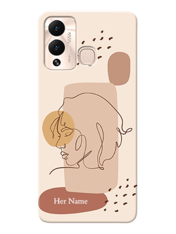 Custom Infinix Hot 12 Play Custom Phone Covers: Calm Woman line art Design