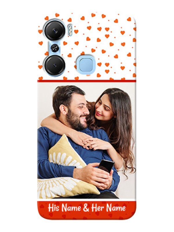 Custom Infinix Hot 12 Pro Phone Back Covers: Orange Love Symbol Design