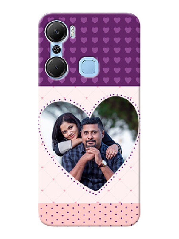 Custom Infinix Hot 12 Pro Mobile Back Covers: Violet Love Dots Design