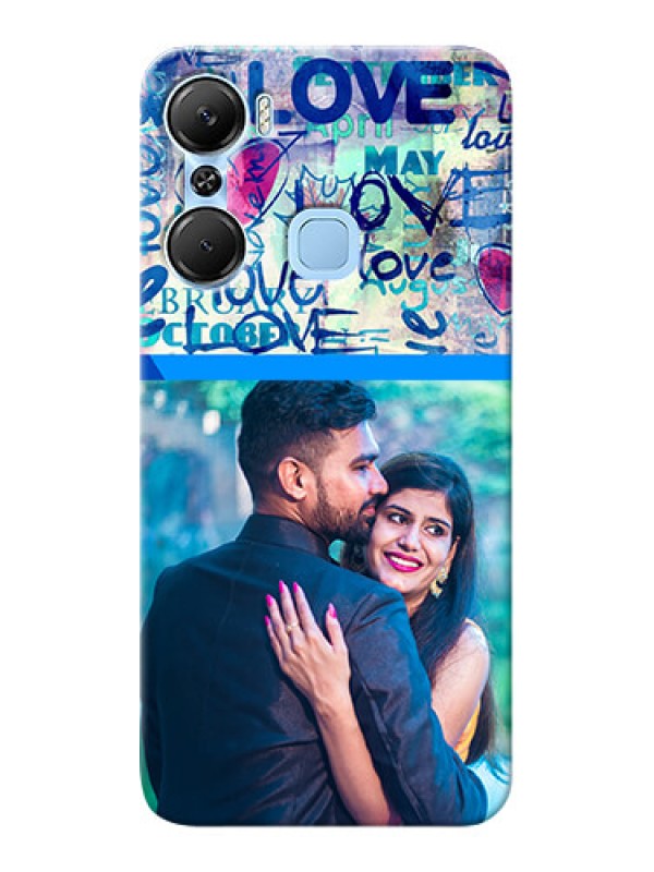 Custom Infinix Hot 12 Pro Mobile Covers Online: Colorful Love Design