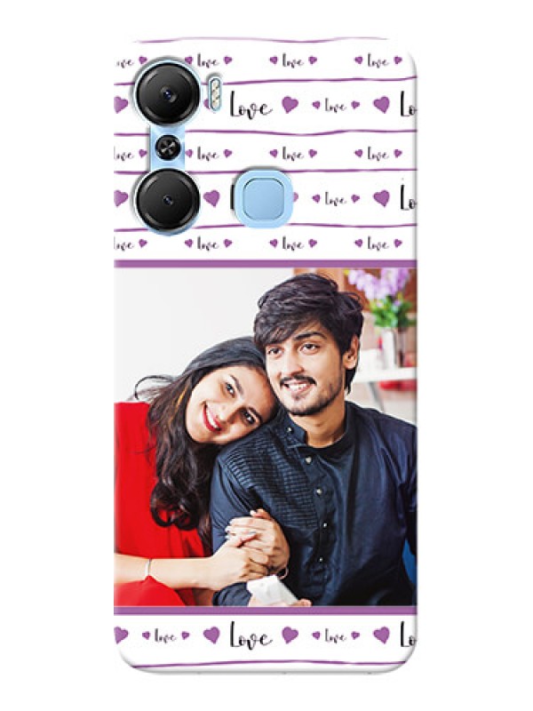 Custom Infinix Hot 12 Pro Mobile Back Covers: Couples Heart Design