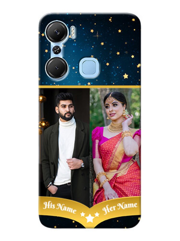 Custom Infinix Hot 12 Pro Mobile Covers Online: Galaxy Stars Backdrop Design
