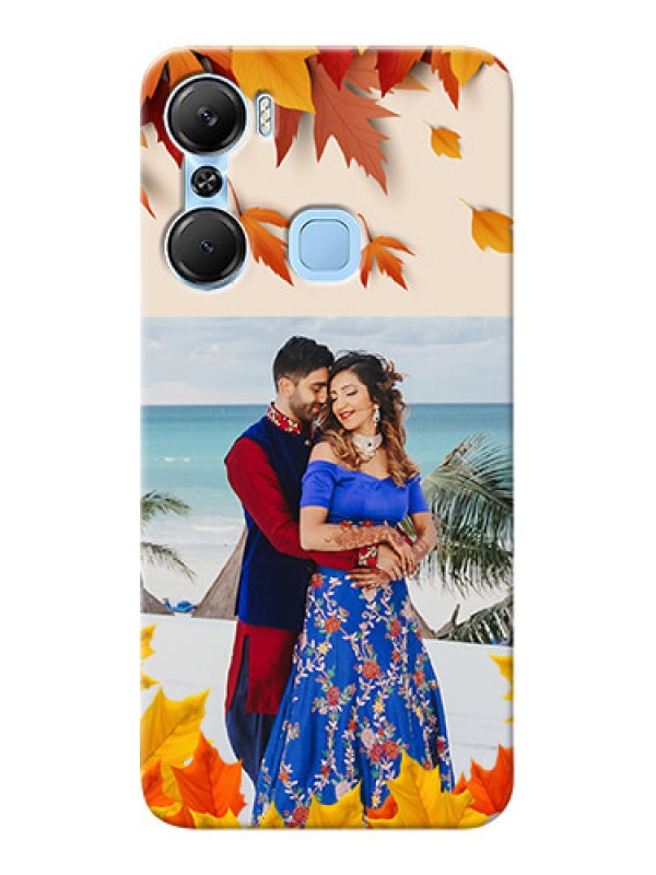 Custom Infinix Hot 12 Pro Mobile Phone Cases: Autumn Maple Leaves Design