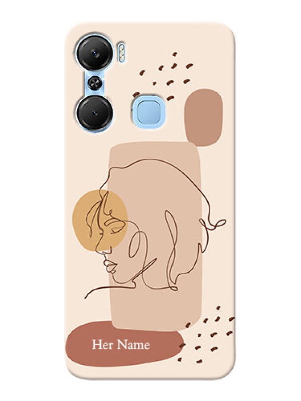 Custom Infinix Hot 12 Pro Custom Phone Covers: Calm Woman line art Design