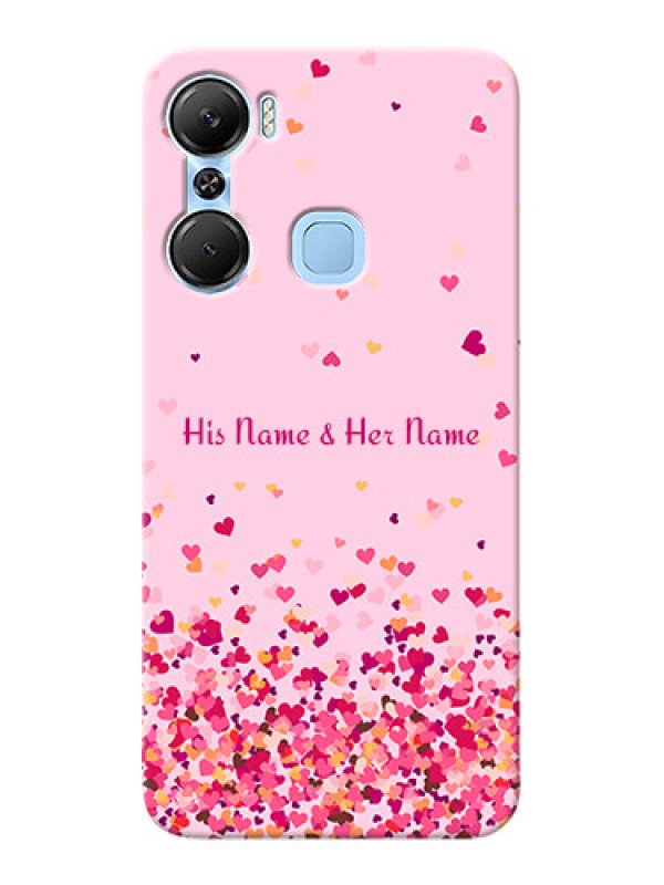 Custom Infinix Hot 12 Pro Phone Back Covers: Floating Hearts Design