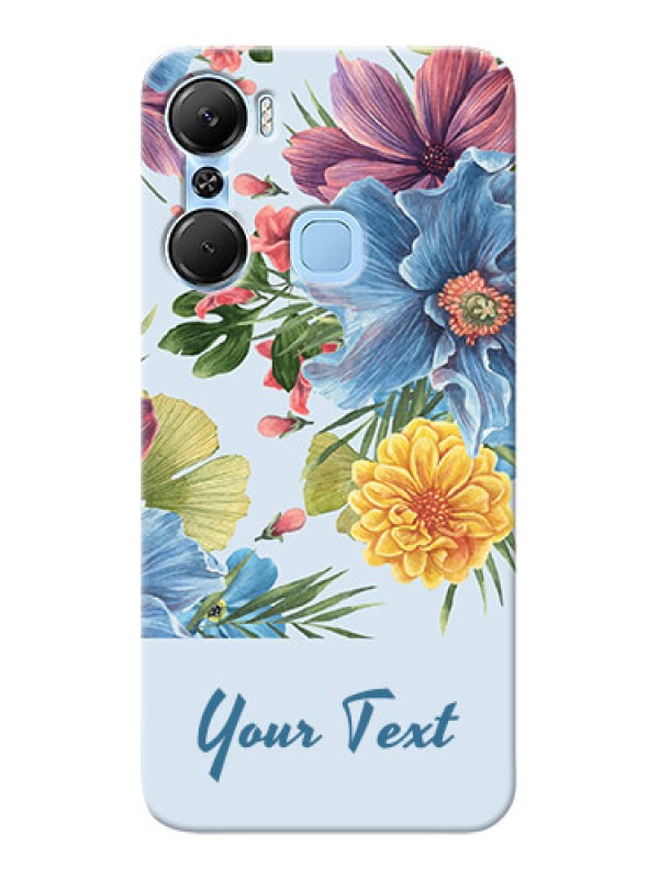 Custom Infinix Hot 12 Pro Custom Phone Cases: Stunning Watercolored Flowers Painting Design