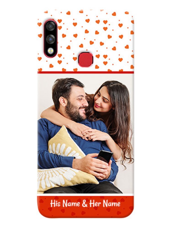 Custom Infinix Hot 7 Pro Phone Back Covers: Orange Love Symbol Design