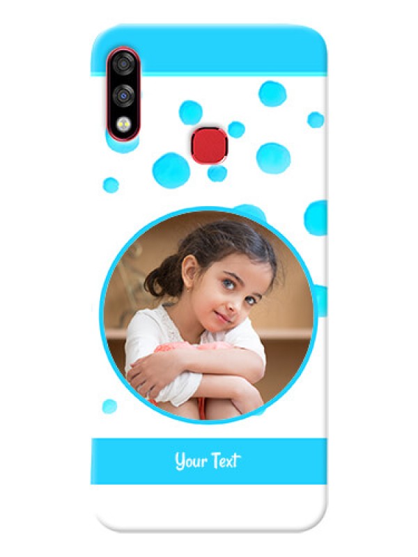 Custom Infinix Hot 7 Pro Custom Phone Covers: Blue Bubbles Pattern Design