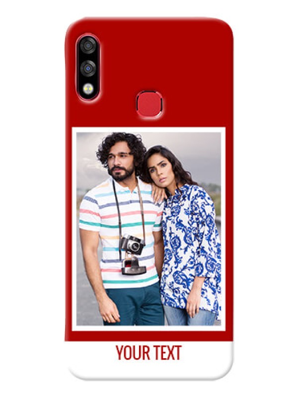 Custom Infinix Hot 7 Pro mobile phone covers: Simple Red Color Design