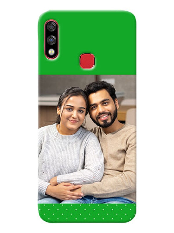 Custom Infinix Hot 7 Pro Personalised mobile covers: Green Pattern Design