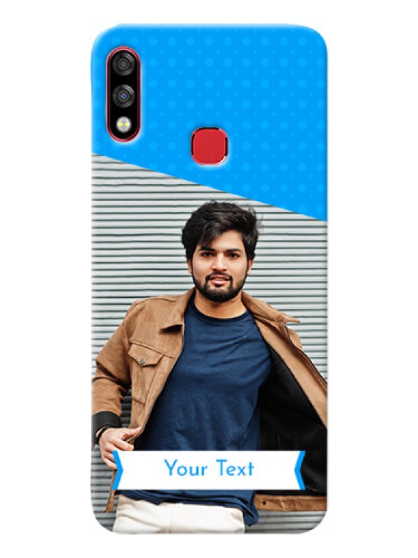 Custom Infinix Hot 7 Pro Personalized Mobile Covers: Simple Blue Color Design