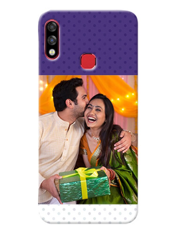 Custom Infinix Hot 7 Pro mobile phone cases: Violet Pattern Design