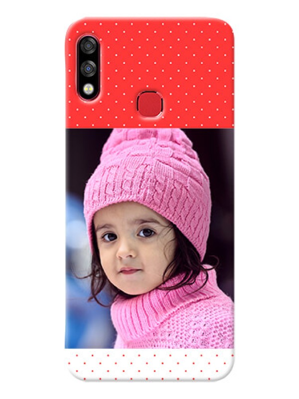 Custom Infinix Hot 7 Pro personalised phone covers: Red Pattern Design