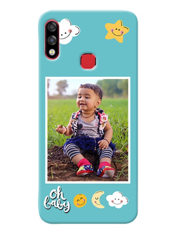 Custom Infinix Hot 7 Pro Personalised Phone Cases: Smiley Kids Stars Design