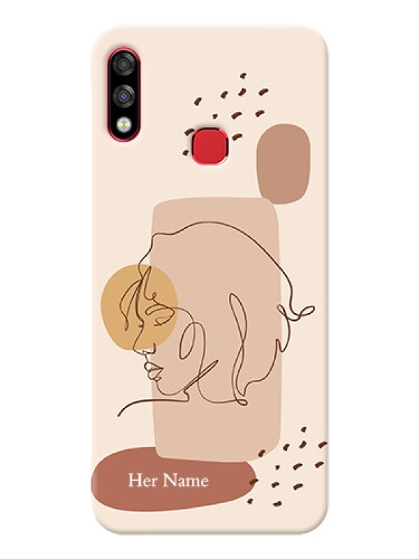 Custom Infinix Hot 7 Pro Custom Phone Covers: Calm Woman line art Design