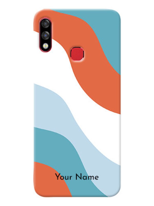 Custom Infinix Hot 7 Pro Mobile Back Covers: coloured Waves Design
