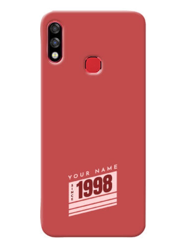 Custom Infinix Hot 7 Pro Phone Back Covers: Red custom year of birth Design