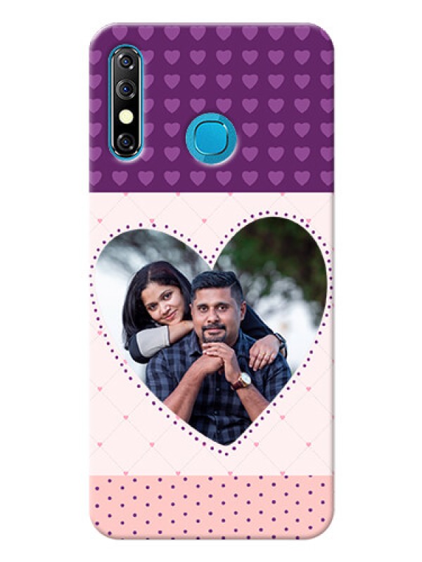 Custom Infinix Hot 8 Mobile Back Covers: Violet Love Dots Design