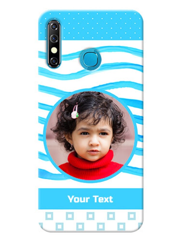 Custom Infinix Hot 8 phone back covers: Simple Blue Case Design