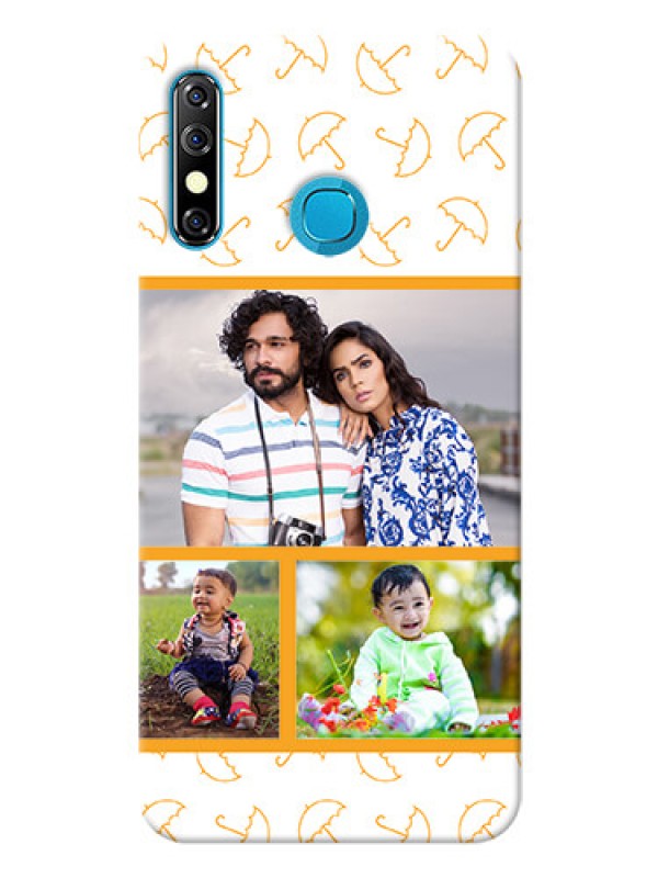 Custom Infinix Hot 8 Personalised Phone Cases: Yellow Pattern Design