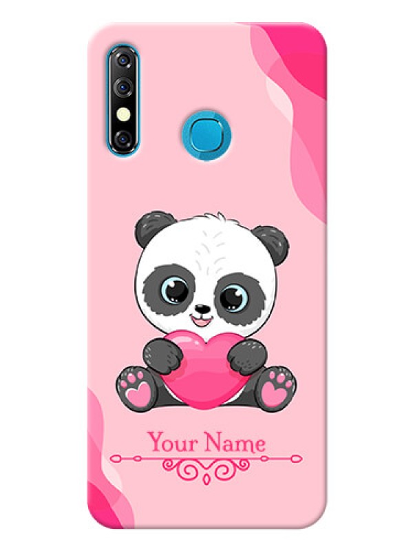 Custom Infinix Hot 8 Mobile Back Covers: Cute Panda Design