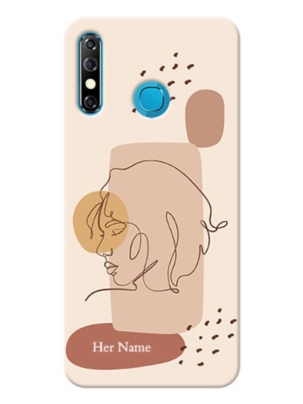 Custom Infinix Hot 8 Custom Phone Covers: Calm Woman line art Design