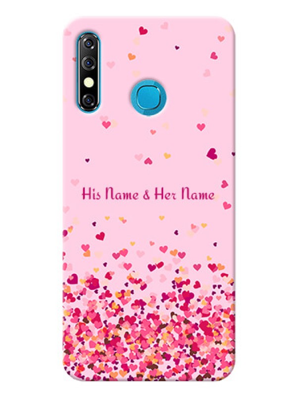 Custom Infinix Hot 8 Phone Back Covers: Floating Hearts Design