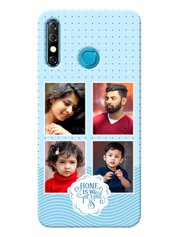 Custom Infinix Hot 8 Custom Phone Covers: Cute love quote with 4 pic upload Design