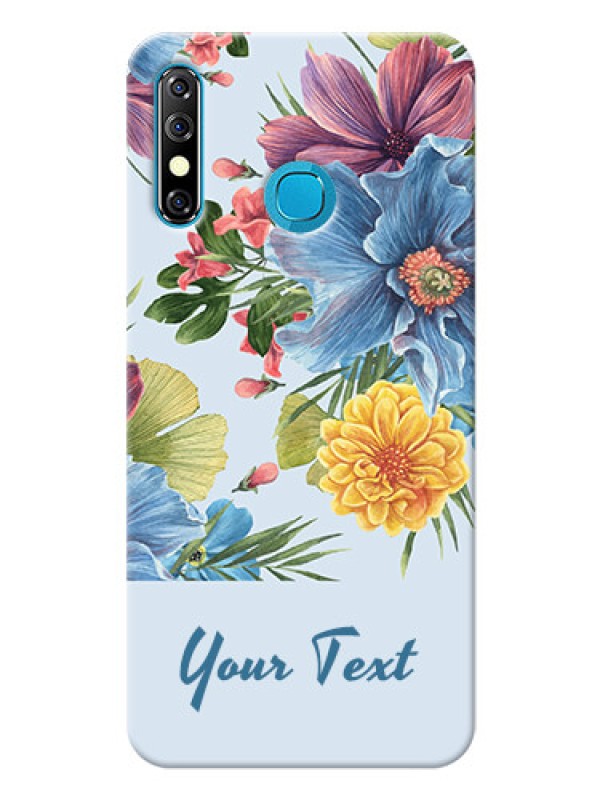 Custom Infinix Hot 8 Custom Phone Cases: Stunning Watercolored Flowers Painting Design