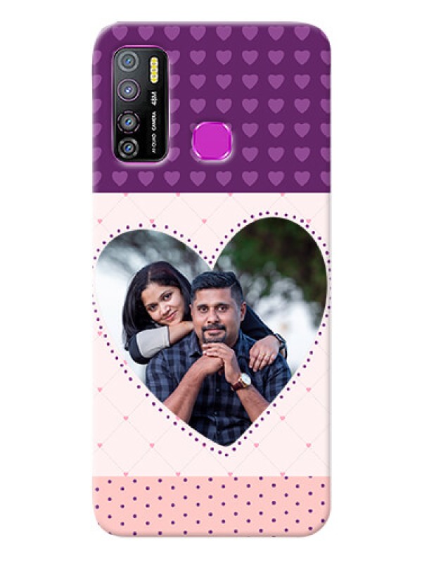 Custom Infinix Hot 9 Pro Mobile Back Covers: Violet Love Dots Design