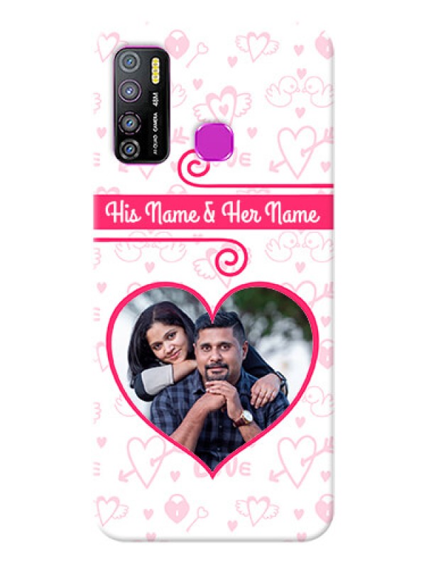Custom Infinix Hot 9 Pro Personalized Phone Cases: Heart Shape Love Design