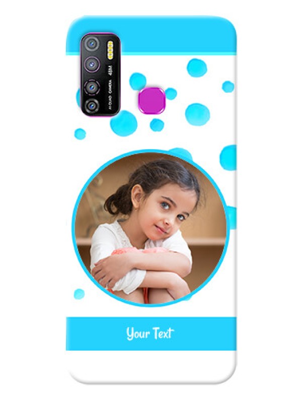 Custom Infinix Hot 9 Pro Custom Phone Covers: Blue Bubbles Pattern Design