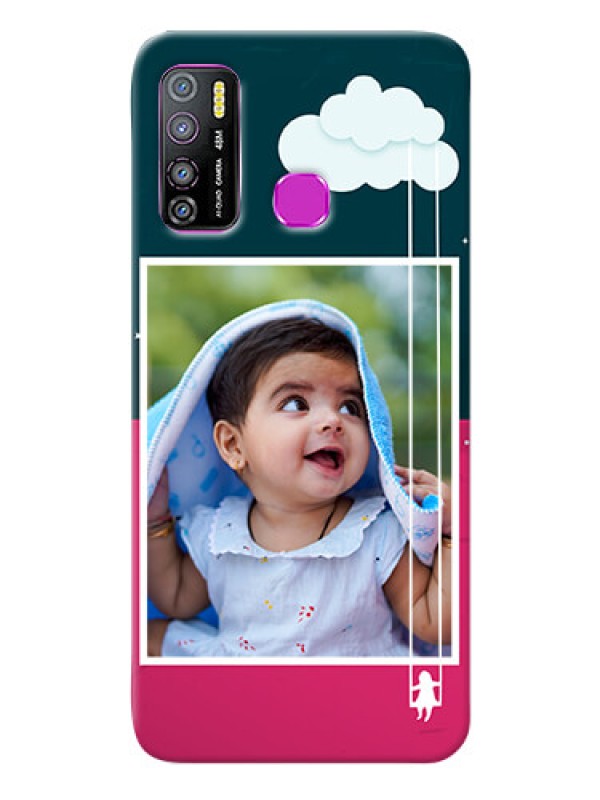 Custom Infinix Hot 9 Pro custom phone covers: Cute Girl with Cloud Design