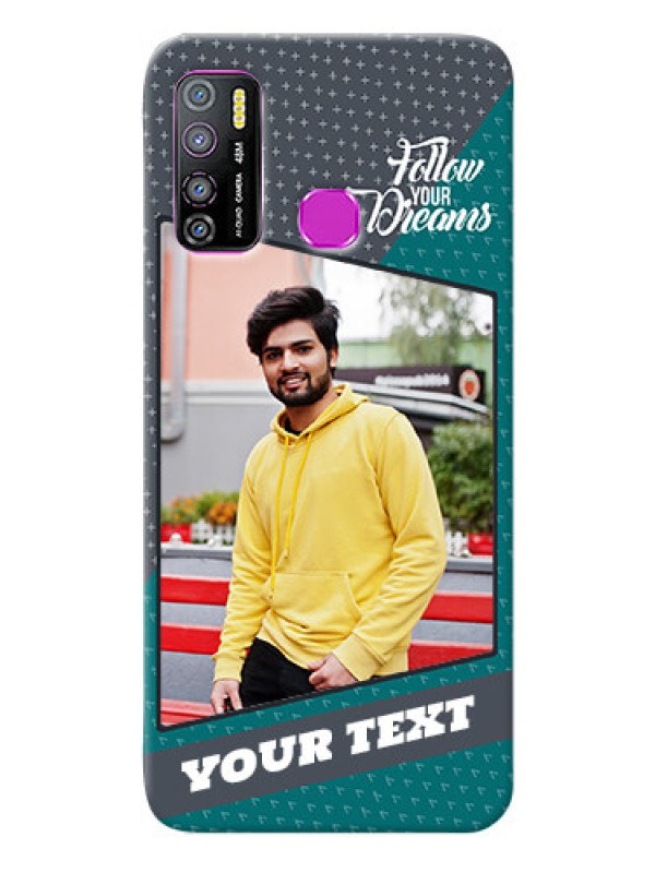 Custom Infinix Hot 9 Pro Back Covers: Background Pattern Design with Quote