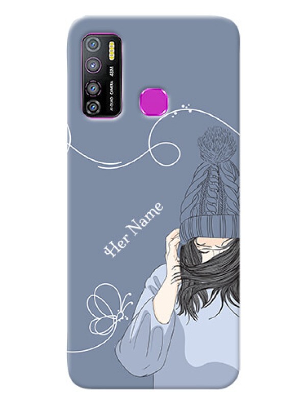 Custom Infinix Hot 9 Pro Custom Mobile Case with Girl in winter outfit Design