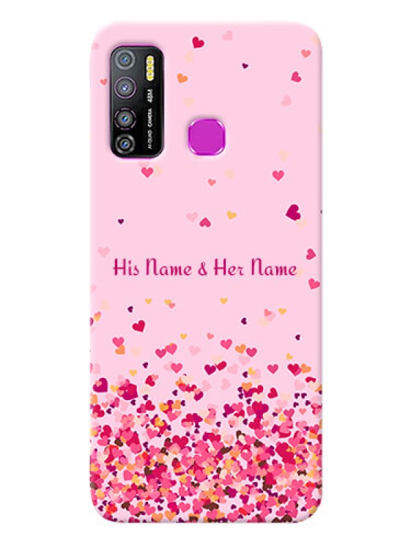 Custom Infinix Hot 9 Pro Phone Back Covers: Floating Hearts Design